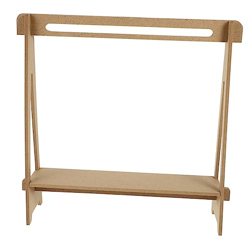 WEKAMOS Puppen Kleiderständer aus Holz DIY Kleidung Rack für Puppenhaus Dekorativer Kleidungshalter für Puppen Platzsparendes Zubehör Hochwertiges Holzmaterial WEKAMOS Puppen Kleiderständer aus Holz DIY Kleidung Rack für Puppenhaus Dekorativer Kleidungshalter für Puppen Platzsparendes Zubehör Hochwertiges Holzmaterial von WEKAMOS
