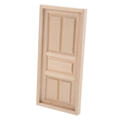 WEKAMOS Puppenhaus Holztür puppenmöbel puppenhaus Einrichtung Puppenzubehör Mini- Miniaturen Miniaturtür Minitür Zahnfee Tür Gartentür Feenhandwerk Zahnfee-Set Khaki von WEKAMOS
