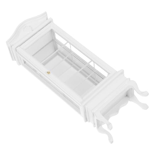 WEKAMOS Puppenhaus Möbel Arched Top Mini Bücherregal aus für Puppenhaus Dekoration und Sammler Zubehör von WEKAMOS