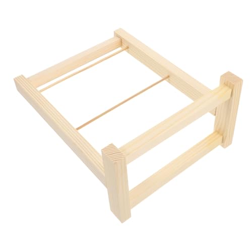 WEKAMOS Puppenhaus Wäscheständer puppenmöbel puppenhaus Einrichtung mini kleiderbügel Puppen kleiderständer Plüsch Miniatur Kleiderschrank für Puppen Puppenbekleidungsregal Holz Khaki von WEKAMOS