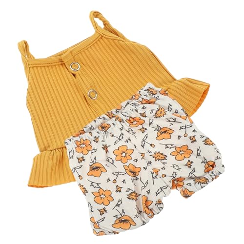 WEKAMOS Puppenkleidung Doll Camisole und Shorts mit Blumenmuster Puppen Outfit Ersatzkleidung für Puppen WEKAMOS Puppenkleidung Doll Camisole und Shorts mit Blumenmuster Puppen Outfit Ersatzkleidung für Puppen von WEKAMOS