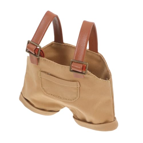WEKAMOS Puppenoveralls Baumwolle Puppenzubehör Puppenkleider Hosenträger Ankleidepuppe Khaki Stoff von WEKAMOS