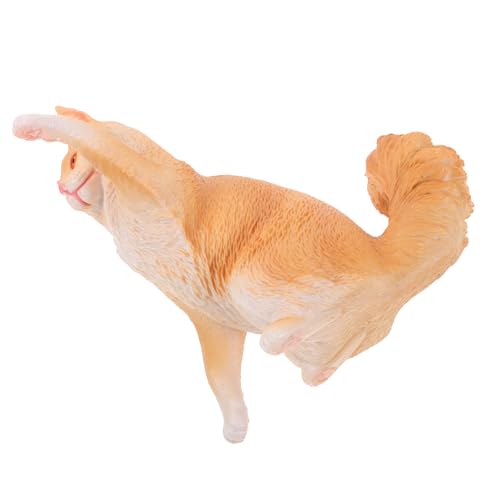 WEKAMOS Realistische Katzenfigur aus Kunststoff Detailgetreues Langlebiges Katzendekor Kleines Modell für Pädagogisches Katzenspielzeug Lebensechte Haustier Deko von WEKAMOS