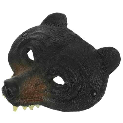 WEKAMOS Realistische Schwarze Bärenmaske PU Material Verstellbar mit Elastischem Band Karneval Tierkostüm für Erwachsene Faschingsparty Maskenball Cosplay Zubehör WEKAMOS Realistische Schwarze Bärenmaske PU Material Verstellbar mit Elastischem Band Karneval Tierkostüm für Erwachsene Faschingsparty Maskenball Cosplay Zubehör von WEKAMOS