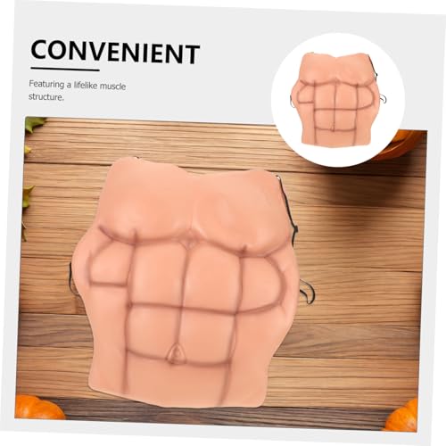 WEKAMOS Realistisches Fake Muskelshirt Herren Leichtes Bequemes Cosplay Kostüm mit Detailgetreuem Brustmuskel Design Humorvolles Party Requisit für Fasching Halloween und Bühnenauftritte von WEKAMOS