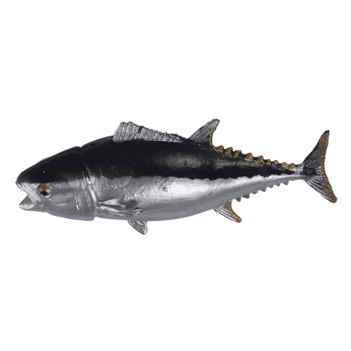 WEKAMOS Realistisches Kunststoff Modellfisch Simulation Thunfisch Figur Meeresbewohner Zimmerdekoration Lernspielzeug Tierfigur für Garten und Zuhause von WEKAMOS