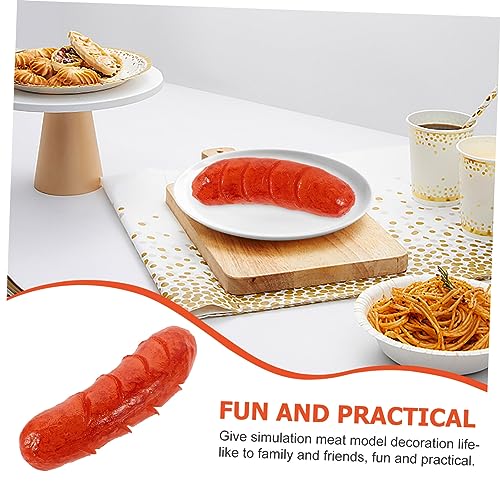 WEKAMOS Realistisches PVC Hot Dog Modell Flexibles Fake Food Langlebige Künstliche Bratwurst Vielseitige Küchen und Ladendekoration Echtes Aussehen und Angenehme Haptik von WEKAMOS