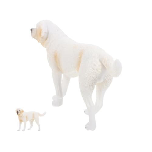 WEKAMOS Realistisches Stehendes Hundemodell aus PVC Detailgetreu Gestaltete Hundedekoration Kindgerechtes Lernspielzeug und Tischornament für Zuhause Büro und Garten von WEKAMOS