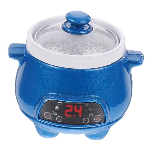 WEKAMOS Reiskochermodell Mini-Hausreiskocher Mini-Hauskochgeschirr Simulation Reiskocher Modell reiskocher kleines Elektroherd Puppenhausdekor Legierung Blue von WEKAMOS