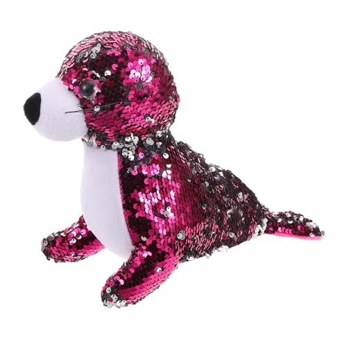 WEKAMOS Robbenpuppe Plüsch-Meerestier Spielzeugtiere Figuren Kuscheltiere für Teenager Kuscheltier Meerjungfrau mit Pailletten Kuscheltiere mit Meerestieren Zwei Stoffstücke Rosig WEKAMOS Robbenpuppe Plüsch-Meerestier Spielzeugtiere Figuren Kuscheltiere für Teenager Kuscheltier Meerjungfrau mit Pailletten Kuscheltiere mit Meerestieren Zwei Stoffstücke Rosig von WEKAMOS
