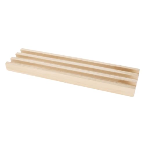 WEKAMOS Rutschfester Holz Domino Halter aus Kiefernholz Stabiles Domino Tablett für Brettspiele Elegantes DIY Zubehör und Spiele von WEKAMOS