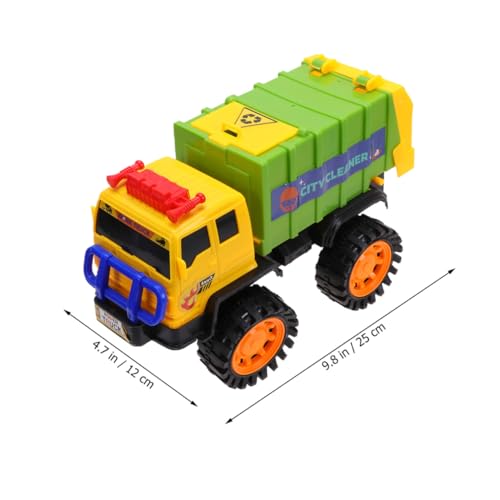 WEKAMOS Sanitation Spielzeugauto Großer Müllwagen mit Friktionsantrieb Robustes Pull Back Auto für Jungen und Mädchen zur Umweltbildung Langlebiges für Kleinkinder Zufällige Farbe von WEKAMOS