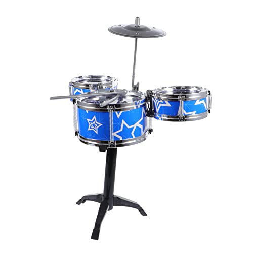 WEKAMOS Schlagzeug Set Simuliertes Jazz Drum Kit mit Trommeln Silber Blau Pädagogisches Musikinstrument für Kleinkinder Leicht Montierbar Fördert Musikalische Entwicklung und Spaß WEKAMOS Schlagzeug Set Simuliertes Jazz Drum Kit mit Trommeln Silber Blau Pädagogisches Musikinstrument für Kleinkinder Leicht Montierbar Fördert Musikalische Entwicklung und Spaß von WEKAMOS