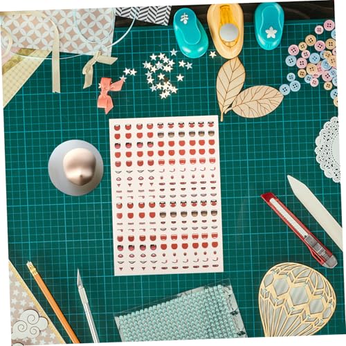 WEKAMOS Selbstklebende Mundaufkleber aus Hochwertigem Papier Vielseitige Cartoon Designs für DIY Figuren und Bastelbedarf Langlebig Farbecht für Clay Puppen und Handwerksprojekte von WEKAMOS