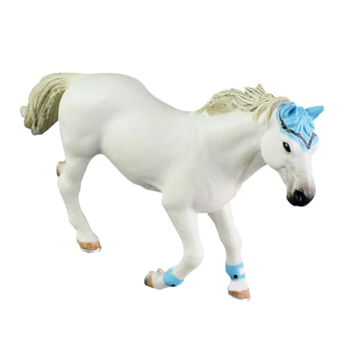 WEKAMOS Simulation Pferdemodell Weißes Pferd Figur Wildtier Nachbildung Realistisches Sammlerstück von WEKAMOS