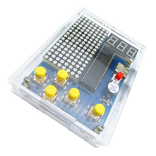 WEKAMOS Soldering Practice Kit DIY Spielkonsole Löten Bausatz für Anfänger Game Console Welding Parts mit Batteriebox Blau Lernspielzeug von WEKAMOS
