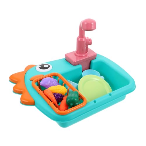 WEKAMOS Spielküche Waschbecken mit Realistischem Wasserfluss Elektrischer Spülmaschine Rollenspiel Set Detailreiches Küchengerät für Kreatives Familienspiel Blau WEKAMOS Spielküche Waschbecken mit Realistischem Wasserfluss Elektrischer Spülmaschine Rollenspiel Set Detailreiches Küchengerät für Kreatives Familienspiel Blau von WEKAMOS