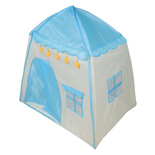 WEKAMOS Faltbares Spielzelt Für Kinder Tragbares Kinderspielhaus Aus Atmungsaktivem Material Blau Für Mädchen Und Jungen Installieren Indoor Und Outdoor Nutzung von WEKAMOS