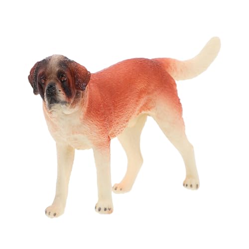 WEKAMOS Stehende Saint Hundefigur aus PVC Realistisches Tiermodell Stabile Dekoration für Kinderzimmer Schreibtisch Garten und Innenbereich Leichter Kunststoff Detailgetreues Design von WEKAMOS