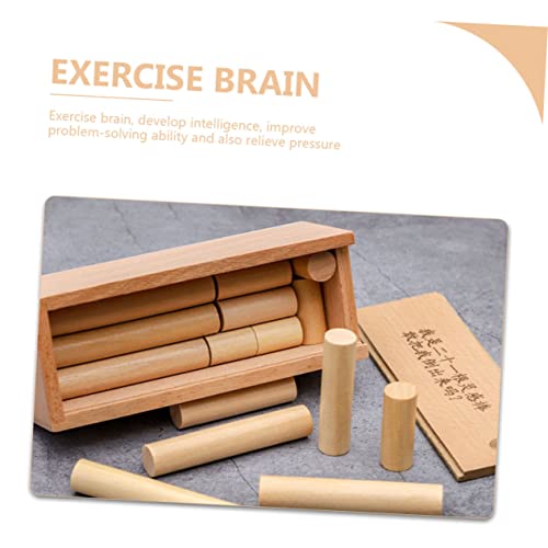 WEKAMOS Teiliger Holz Brain Teaser Stick Puzzle Lernspielzeug für Erwachsene Pädagogisches zur Gehirnförderung Kompakt Langlebig Fördert Problemlösungsfähigkeit und Stressabbau von WEKAMOS