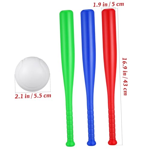 WEKAMOS Teiliges Kunststoff Baseball Set für Leichtes Outdoor Ballspiel mit Baseballschläger und Ball Fördert Hand Auge Koordination und Motorische Fähigkeiten Zufällige Zufällige Farbe von WEKAMOS