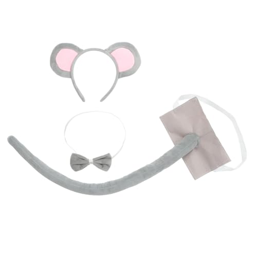 WEKAMOS Tierkostüm Set mit Ohren Haarreifen und Fliege Teiliges Cosplay Outfit für Partys und Karneval von WEKAMOS