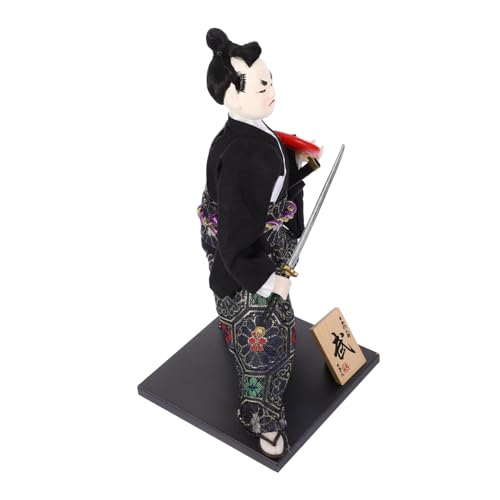 WEKAMOS Traditionelle Samurai Statue Japanische Figur für Schreibtisch Dekoration Handgefertigte Sammlerfigur Japanisches Wohnaccessoire für Heim von WEKAMOS