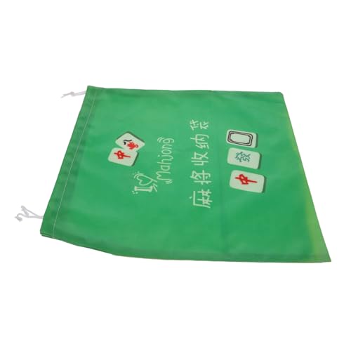 WEKAMOS Tragbare Mahjong Aufbewahrungstasche Kordelzug Beutel Großer Schutz für Mahjong Steine Leichtes Strapazierfähiges Material Praktisch für Unterwegs und Reisen Spiel Zubehör von WEKAMOS