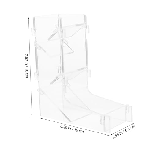 WEKAMOS Tragbarer Würfelturm aus Acryl mit Tablett Kompakter und Robuster Dice Tower Tray für Brettspiele und RPG Transparent Leicht zu Transportieren von WEKAMOS