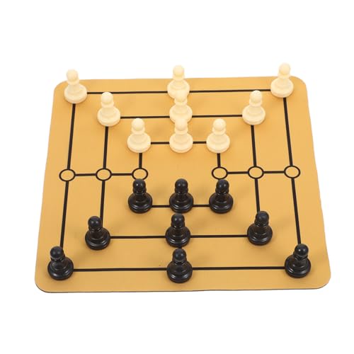 WEKAMOS Tragbares Nine Mens Morris Spielset mit Mauspad Brett Strategisches Familienspiel für Unterhaltung und Partys Faltbares Brettspiel für Zuhause und Unterwegs WEKAMOS Tragbares Nine Mens Morris Spielset mit Mauspad Brett Strategisches Familienspiel für Unterhaltung und Partys Faltbares Brettspiel für Zuhause und Unterwegs von WEKAMOS