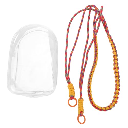 WEKAMOS Transparente Doll Storage Bag aus PVC mit Robustem Metall und Geflochtenem Trageband Leichter Kompakter Organizer für Mini-Figuren und Zubehör Praktischer Tragbarer Doll Carrier von WEKAMOS