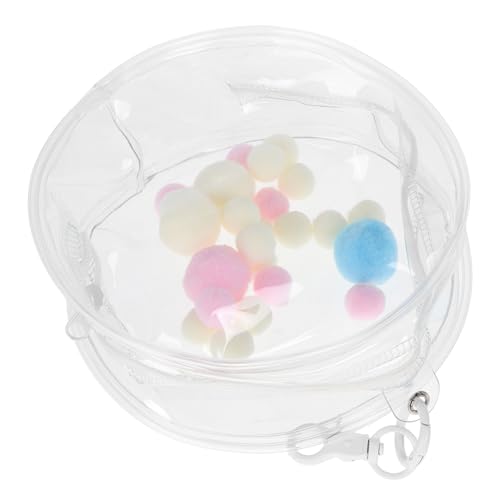 WEKAMOS Transparente Figurenschutz Tasche mit Schlüsselanhänger Mini Klarsicht Beutel für Puppensammlung Reisefreundlich Kratzfest Niedliches Accessoire für Rucksack und Schlüsselbund von WEKAMOS