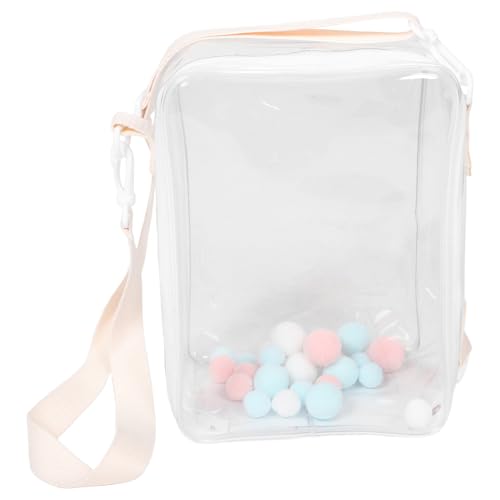 WEKAMOS Transparente PVC Puppentasche mit und Verstellbarem Schultergurt Strapazierfähige Leichte Aufbewahrungstasche für Plüschtiere und Kleine Figuren Vielseitig Tragbar als von WEKAMOS