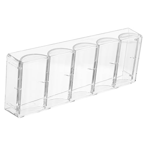 WEKAMOS Transparente Pokerchip Box mit Fächern Multifunktionales Aufbewahrungstablett für und Kleinteile Robustes Design und Kratzgeschützt für von WEKAMOS