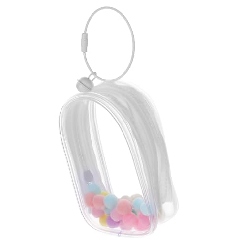WEKAMOS Transparente Puppen Tragetasche aus PVC mit Reißverschluss Glocke und Ring Mini Doll Storage Bag für Kleine Figuren Durchsichtige Aufbewahrungstasche zum Präsentieren und von WEKAMOS