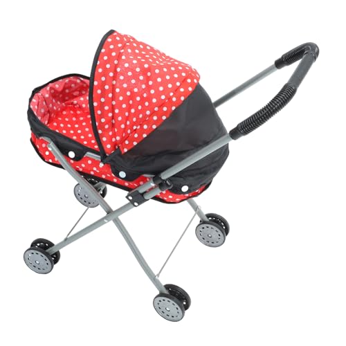 WEKAMOS Trolley- Puppenwagen Vorgeben Mini Spiel Kinderwagen Kindergarten Puppenbuggy Realistisch Kontrastbuch Cash Cropbags Welpen Wellen Eisenrahmen von WEKAMOS