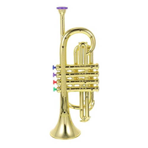 WEKAMOS Trompete aus Hochwertigem Kunststoff Pädagogisches Blasinstrument mit Klängen Simuliertes Musikinstrument für Mädchen und Jungen Fördert Fingerfertigkeit und Musikalische von WEKAMOS