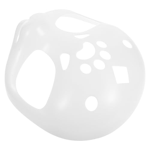 WEKAMOS Unbemalte Weiße Fursuit-maskenbasis Weicher Pelzstoff DIY Tierkostüm-maske Vielseitig für Halloween Masquerade Cosplay Party Zubehör von WEKAMOS