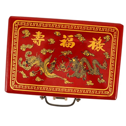 WEKAMOS Vintage Mahjong Aufbewahrungsbox Holz mit Deckel Große Rechteckige Mahjong Kiste im Chinesischen Stil Tragbar und Dekorativ WEKAMOS Vintage Mahjong Aufbewahrungsbox Holz mit Deckel Große Rechteckige Mahjong Kiste im Chinesischen Stil Tragbar und Dekorativ von WEKAMOS