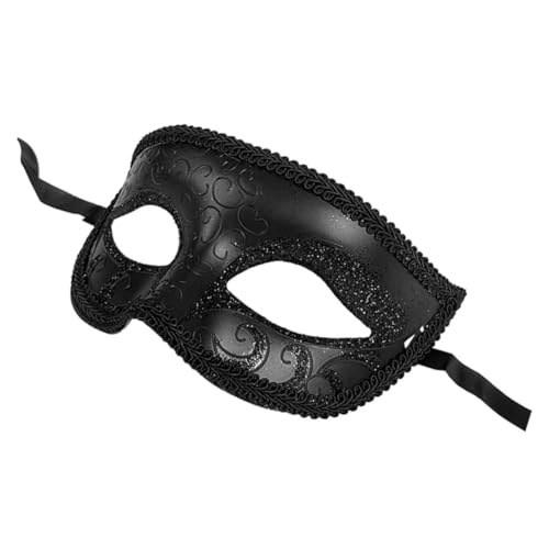 WEKAMOS Vintage Masquerade Maske für Erwachsene Halbmaske für Karneval Cosplay Halloween Party Elegantes Design für Maskenball Kostüme Schwarz WEKAMOS Vintage Masquerade Maske für Erwachsene Halbmaske für Karneval Cosplay Halloween Party Elegantes Design für Maskenball Kostüme Schwarz von WEKAMOS