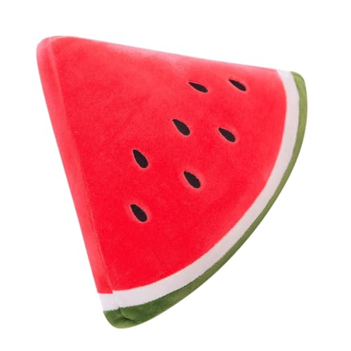 WEKAMOS Wassermelonenkissen Neuheit Wurfkissen Kleine Wurfkissen Süße Wurfkissen Kissen Süß Kissen Bett Werfen Fruchtförmiges Wurfkissen Dekokissen Ästhetik Cartoon-sitzkissen Plüsch Rot von WEKAMOS