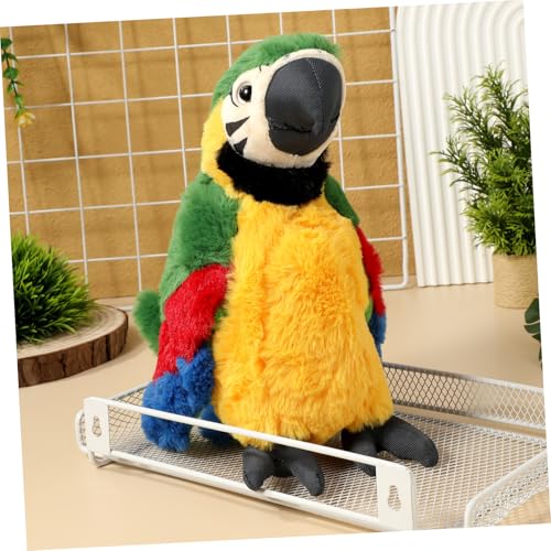 WEKAMOS Weicher Bunter Piraten Papagei Plüschtiervogel mit PP Baumwolle Kuscheliges Vogelstofftier als Kindergeburtstagsgeschenk und Klassenzimmerpreis von WEKAMOS