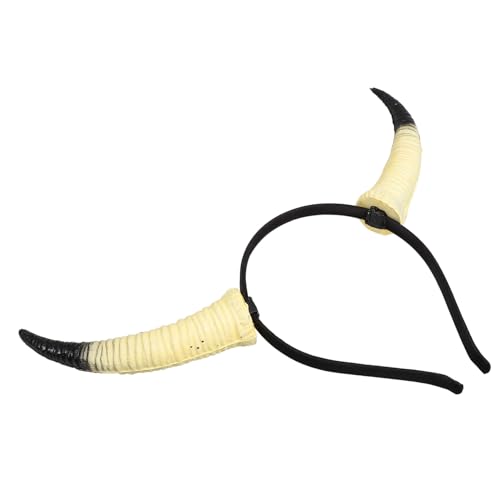 WEKAMOS Weißes Schäferhorn Stirnband Damen Halloween Cosplay Haarreif Party Kostüm Zubehör Festlicher Kopfschmuck von WEKAMOS