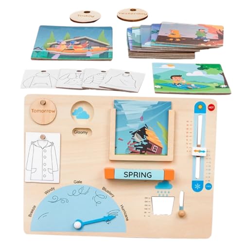 WEKAMOS Wettertafel aus Holz für Kleinkinder Wetterlernendes Montessori Magnetisches Teiliges Kreativität und Hand Auge Koordination bei Vorschulkindern WEKAMOS Wettertafel aus Holz für Kleinkinder Wetterlernendes Montessori Magnetisches Teiliges Kreativität und Hand Auge Koordination bei Vorschulkindern von WEKAMOS
