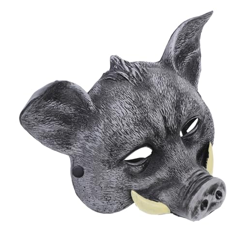 WEKAMOS Wild Boar Cosplay Maske PU Tierdesign Halloween Party Maske Dekoration für Erwachsene Karneval Kostüm von WEKAMOS