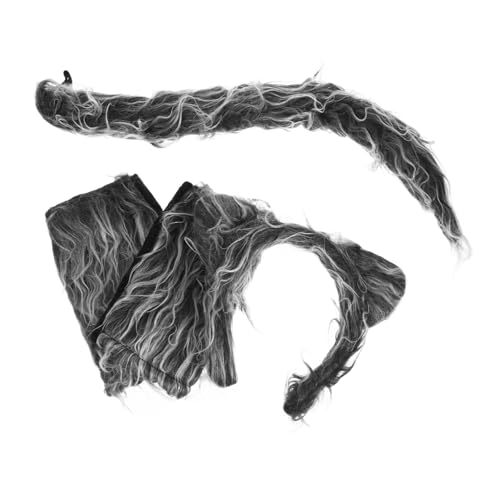 WEKAMOS Wolf Cosplay Kostüm für Stirnband und Handschuhen Kreatives Tierkostüm für Halloween Weihnachtsfeiern und Rollenspiele Detailreich und Vielseitig Einsetzbar von WEKAMOS