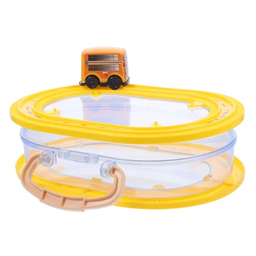 WEKAMOS praktisches Aufziehauto aufbewahrungsboxen spielzeugbox Handliche Spielzeugbox Toy Box Mini-Auto- Schreibtisch Organizer aufziehbare Autoboxen Plastik Yellow von WEKAMOS