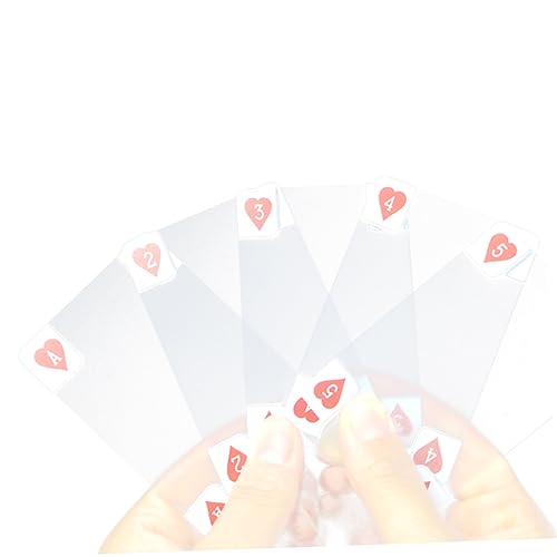 WEKAMOS wasserdichte Pokerkarten aus Kunststoff Flexible Langlebige und Kratzfeste Spielkarten für Kartenspiele Transparentes Design Perfektes für Freunde und Familien WEKAMOS wasserdichte Pokerkarten aus Kunststoff Flexible Langlebige und Kratzfeste Spielkarten für Kartenspiele Transparentes Design Perfektes für Freunde und Familien von WEKAMOS