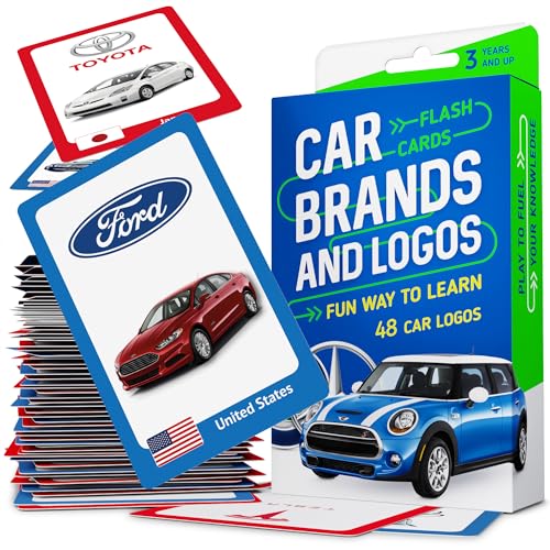 Automarken und Logos – Lernkarten für Kinder im Alter von 4–8 Jahren – Lernkarten für Kleinkinder von 2–4 Jahren, 3, 4, 5, 6, 7, 8 Jahre alte Jungen, Geburtstagsgeschenkideen, Geschenke für 3–8 Jahre Automarken und Logos – Lernkarten für Kinder im Alter von 4–8 Jahren – Lernkarten für Kleinkinder von 2–4 Jahren, 3, 4, 5, 6, 7, 8 Jahre alte Jungen, Geburtstagsgeschenkideen, Geschenke für 3–8 Jahre von WELL BALANCED