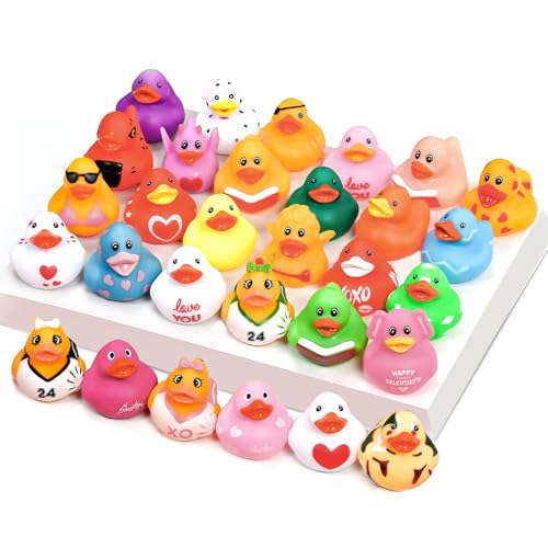 60 Stück sortierte Gummienten in Großpackung, Mini-Enten für Jeep-Enten, Kreuzfahrtschiffe, Schwimmbadespielzeug, kleine Gummienten für Kinder, Badezeit, Pool-Partygeschenke, Geburtstagsgeschenke. von WELLFAR